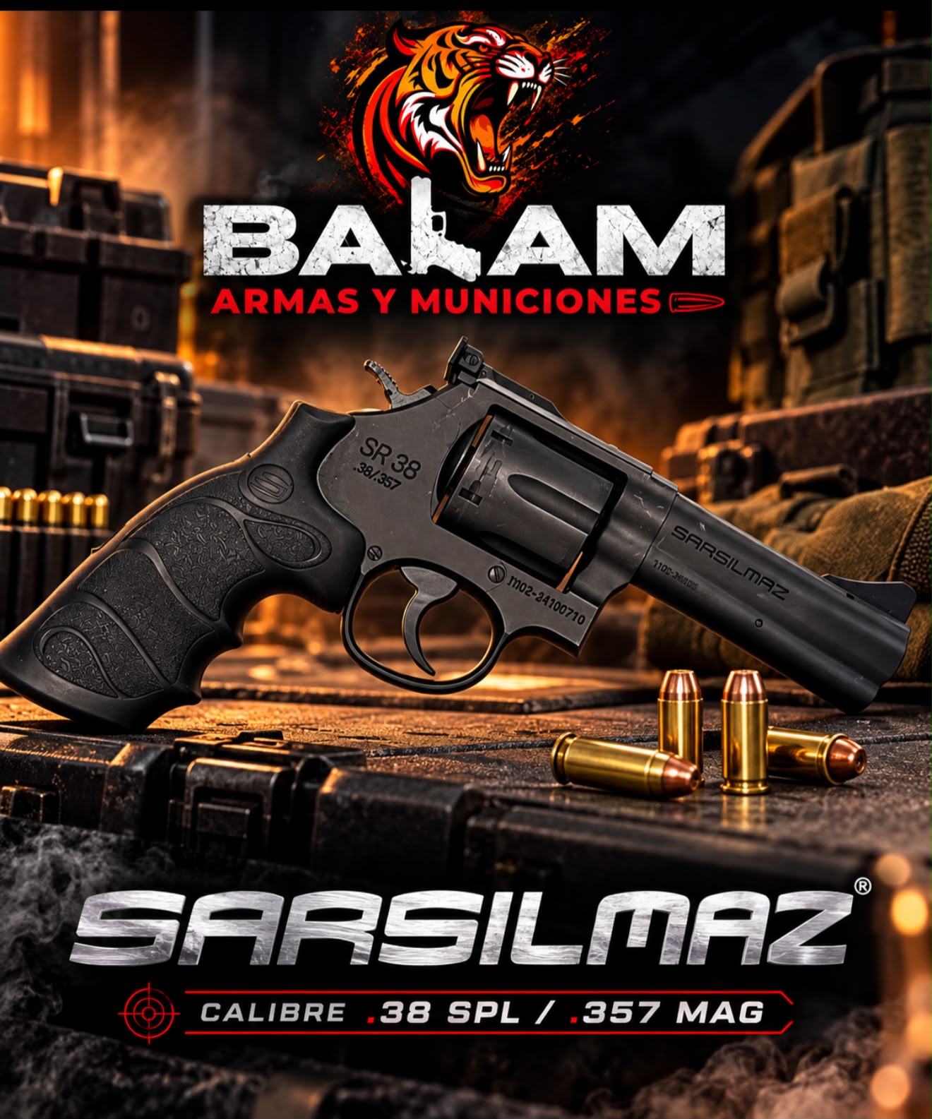 REVOLVER MARCA SARSILMAZ MODELO SR 38