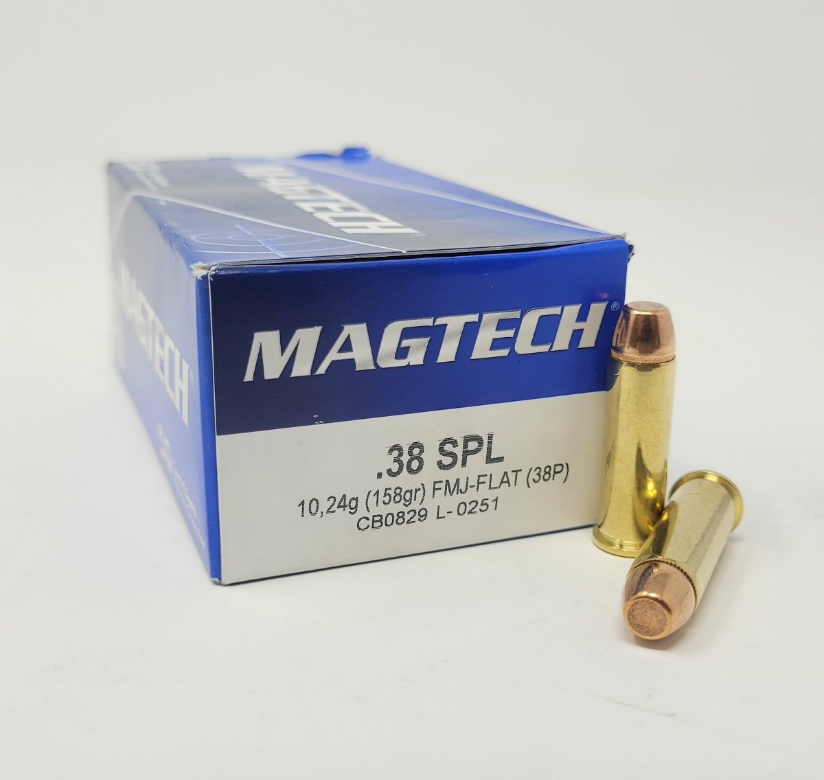 MUNICION MARCA MAGTECH CAL. 38 SPL FMJ-FLAT 130 GRS LOTE-0093