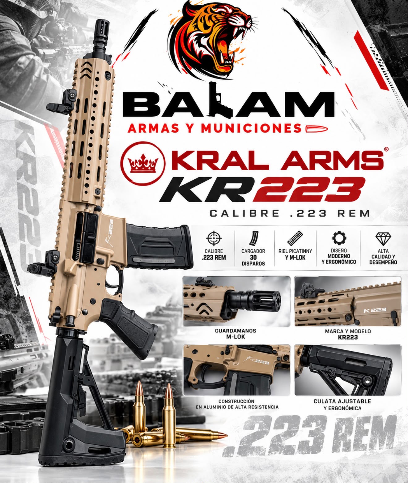 CARABINA KRALS ARMS CAL 223
