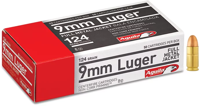 CARTUCHOS MARCA AGUILA CAL. 9MM LUGER 124GRS  LOTE 1E092111