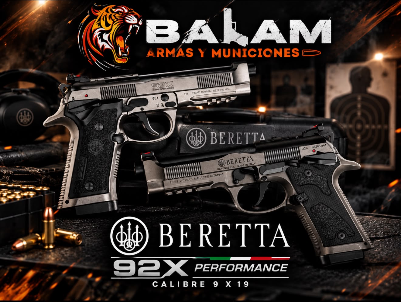 PISTOLA MARCA BERETTA MODELO 92X PERFORMANCE CALIBRE 9 X 19